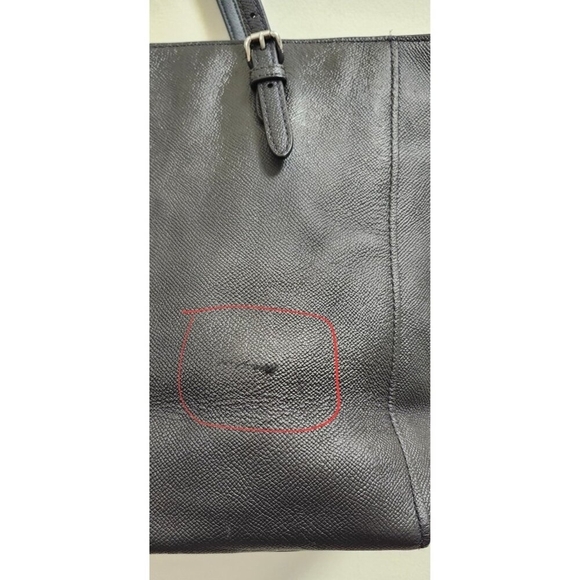 Coach Black Turn-Lock Saffiano Leather Tote Bag - Picture 16 of 16